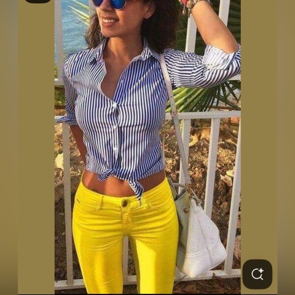 GAP Women's Yellow Jeans Size 28/6 - Picture 3 of 8